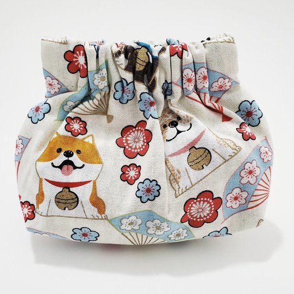 Hand Crafted Handbags - Handmade Coin Purse Pouch Wallet Bag Shiba Inu Dog